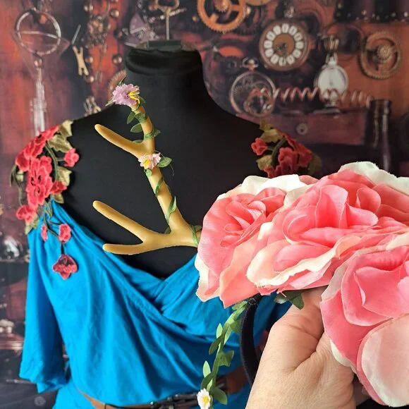 SHIELAY top, LIVA GIRL skirt, belt and headband complete outfit M - Picture 2 of 15